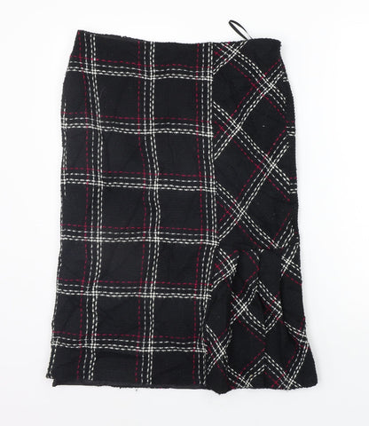 FLORNCE + FRED Womens Black Check  A-Line Skirt Size 10