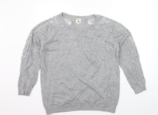 YUMMI Womens Grey   Pullover Jumper Size L  - DETAILS ON ARM