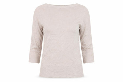 Womens UK Size M Pebble Bay Beige Basic T-Shirt
