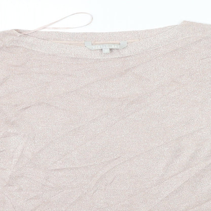 Womens UK Size M Pebble Bay Beige Basic T-Shirt