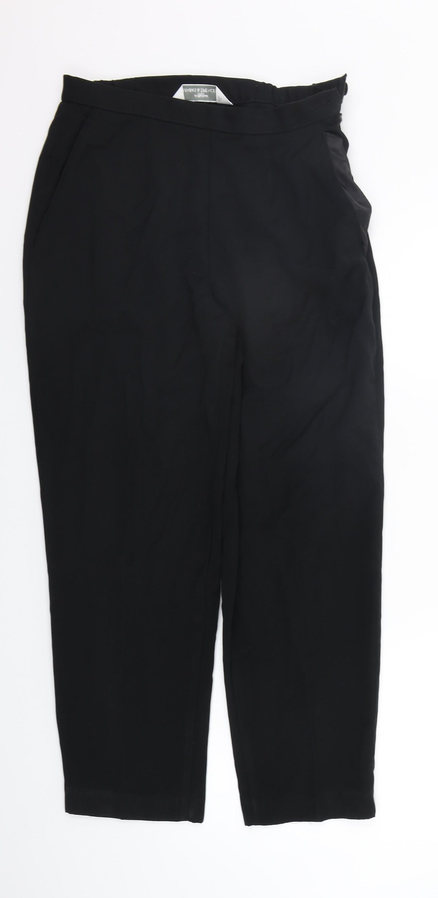Womens UK Size 10 Marks and Spencer Regular Fit  Black Trousers