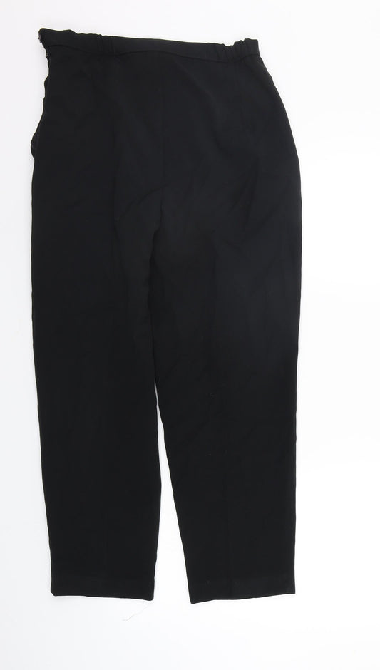 Womens UK Size 10 Marks and Spencer Regular Fit  Black Trousers