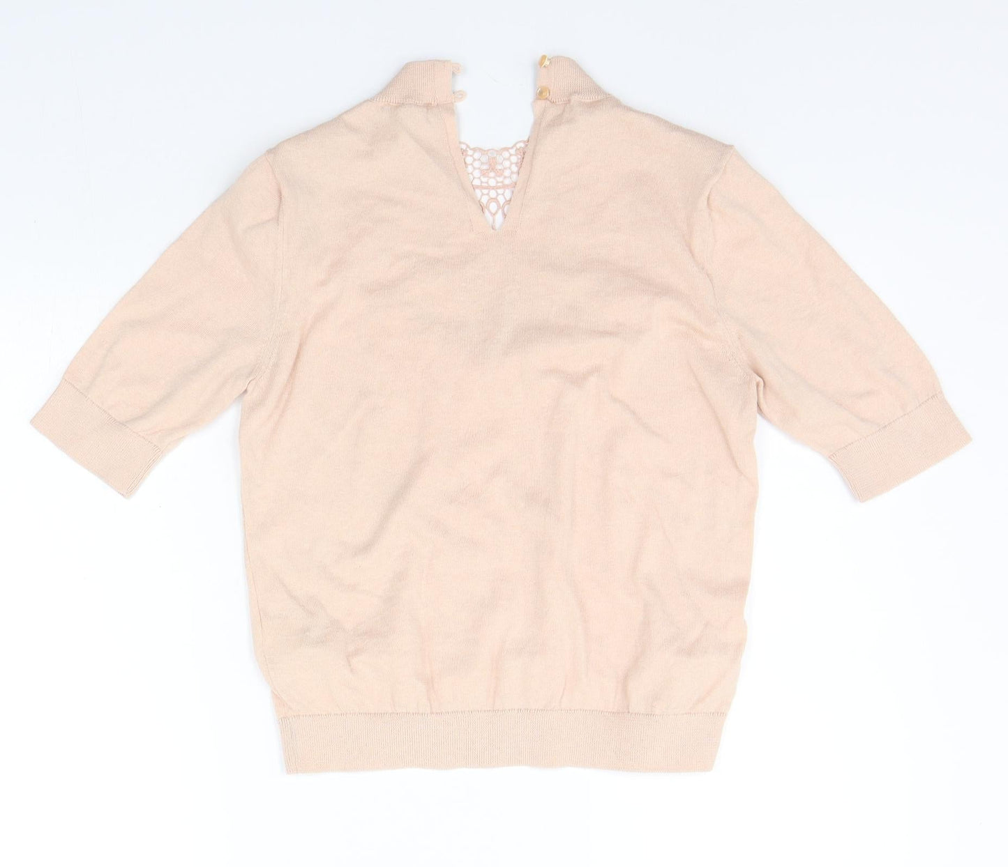 Womens UK Size 10 Marks and Spencer Beige Pullover Jumper