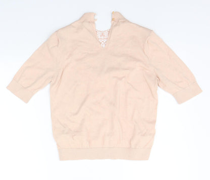 Womens UK Size 10 Marks and Spencer Beige Pullover Jumper
