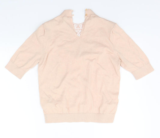 Womens UK Size 10 Marks and Spencer Beige Pullover Jumper