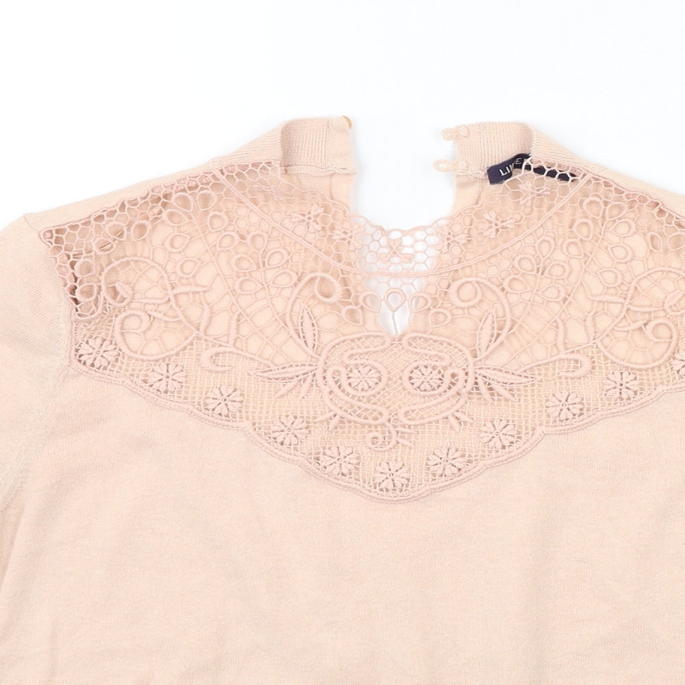 Womens UK Size 10 Marks and Spencer Beige Pullover Jumper