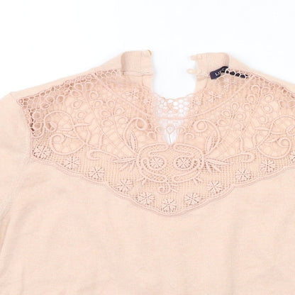 Womens UK Size 10 Marks and Spencer Beige Pullover Jumper