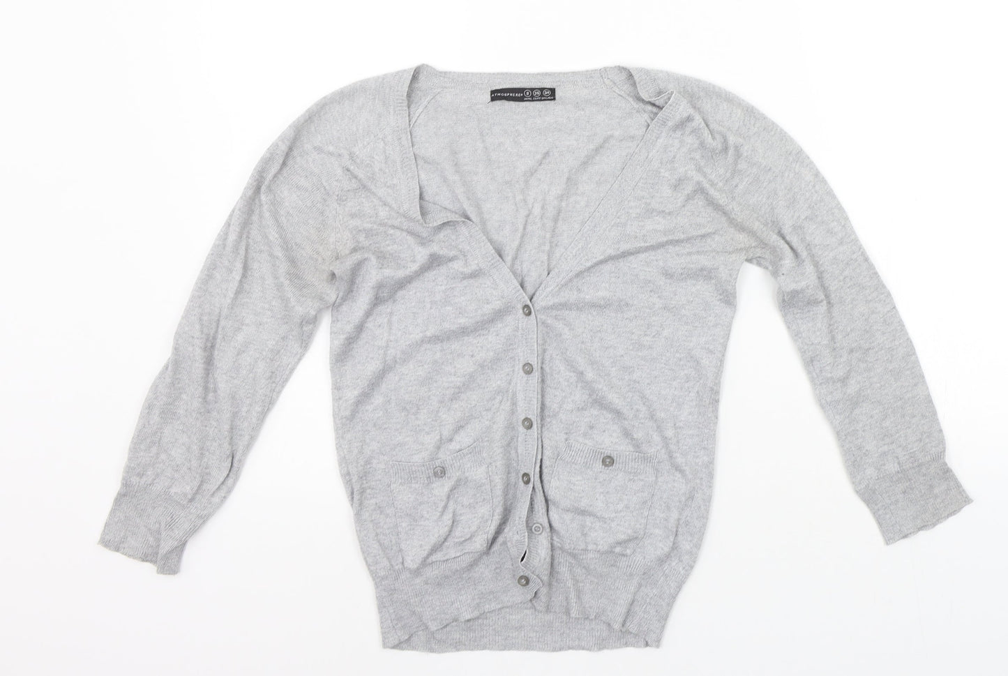 Womens UK Size 8 Atmosphere Grey Cardigan Jumper