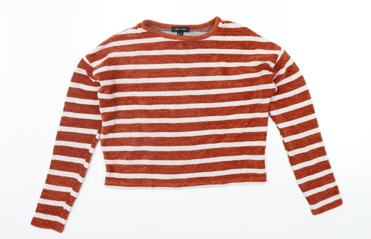 Womens UK Size S New Look Orange Pullover Jumper