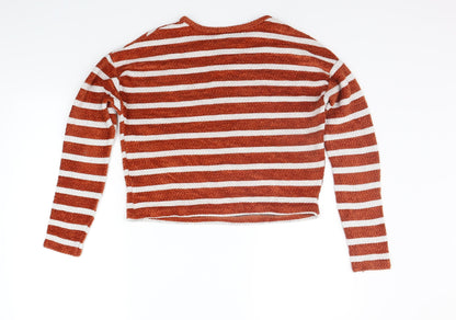 Womens UK Size S New Look Orange Pullover Jumper