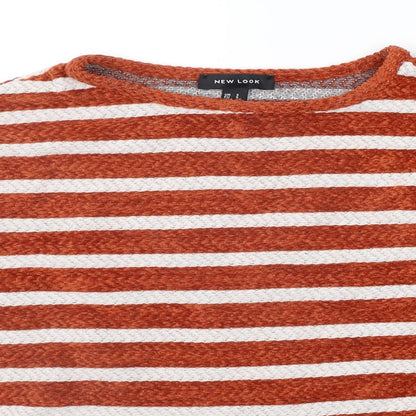 Womens UK Size S New Look Orange Pullover Jumper