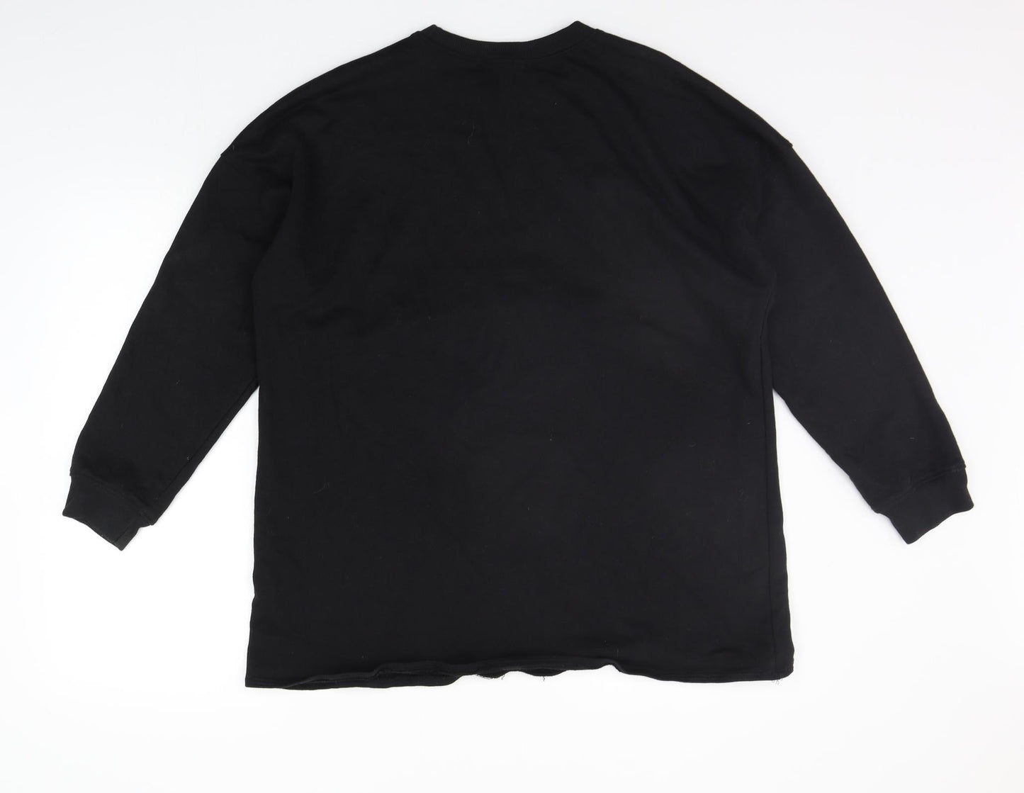 Womens UK Size 6 Missguided Black Henley Jumper