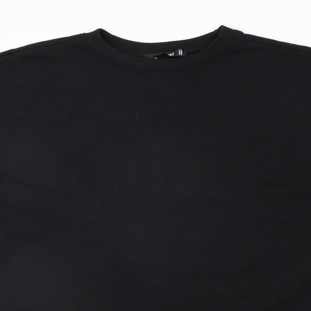 Womens UK Size 6 Missguided Black Henley Jumper