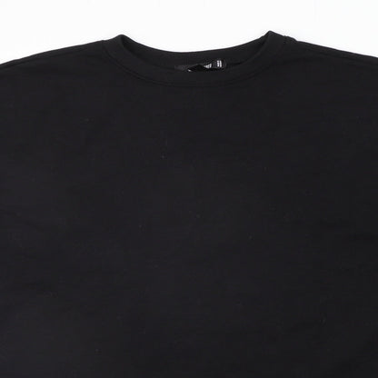 Womens UK Size 6 Missguided Black Henley Jumper