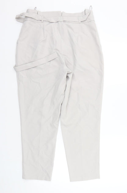 New Look Womens Grey   Trousers  Size 12 L24 in