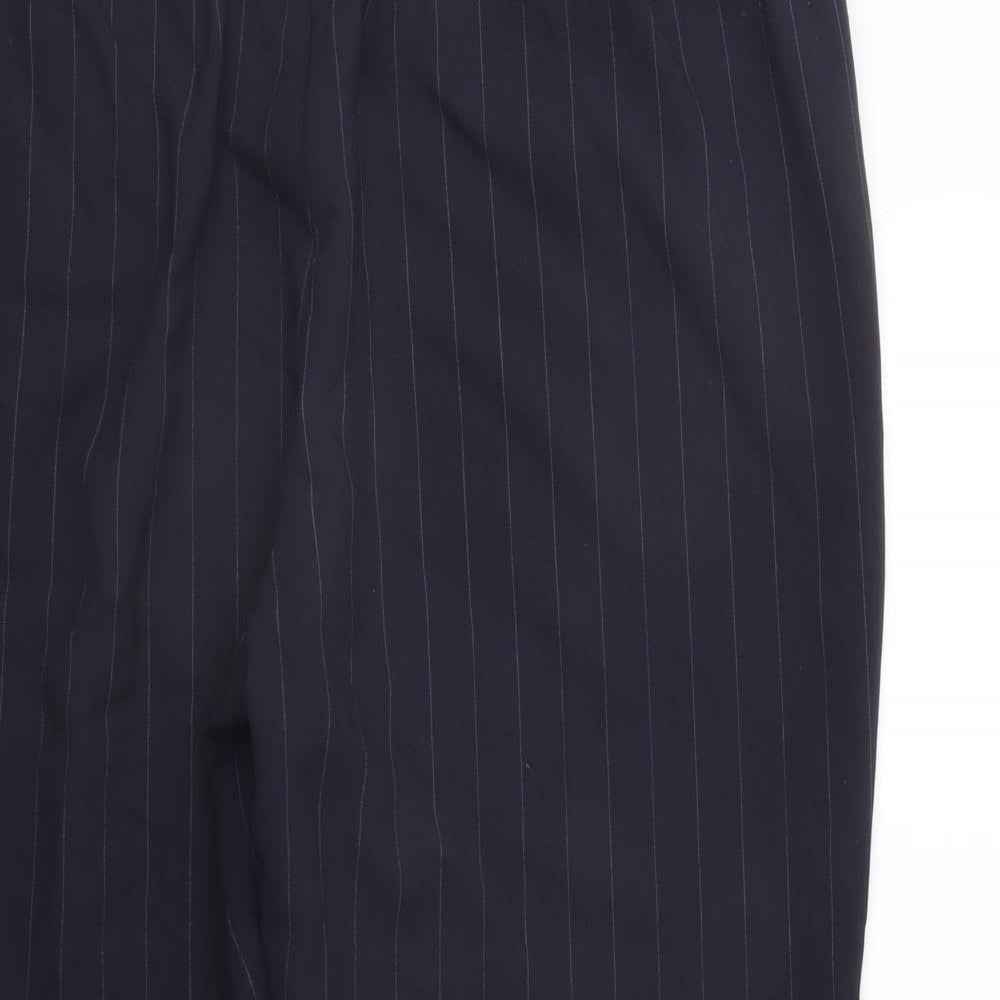 BONMARCHE Womens Blue Striped  Trousers  Size 16 L24 in - Elastic Waist Band