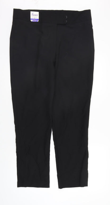 Premier Womens Black   Trousers  Size 14 L27 in