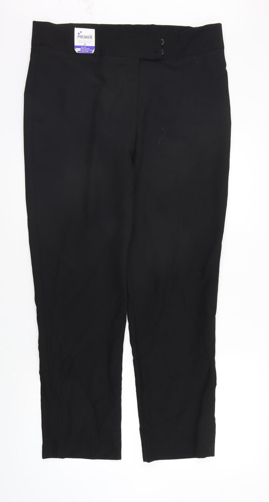 Premier Womens Black   Trousers  Size 14 L27 in