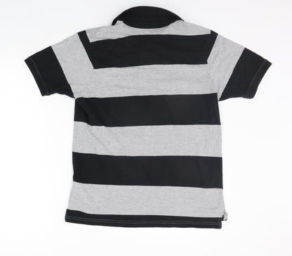 Celtic Football Club Womens Black Striped  Basic Polo Size S
