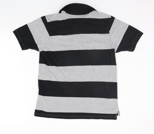 Celtic Football Club Womens Black Striped  Basic Polo Size S