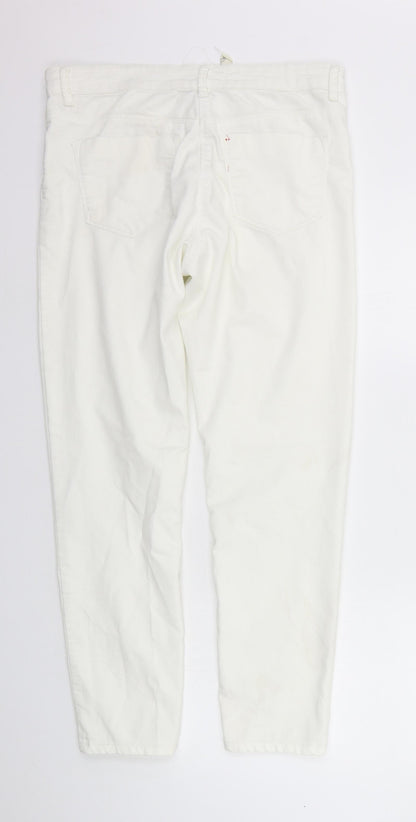 Papaya Womens White   Trousers  Size 12 L26 in