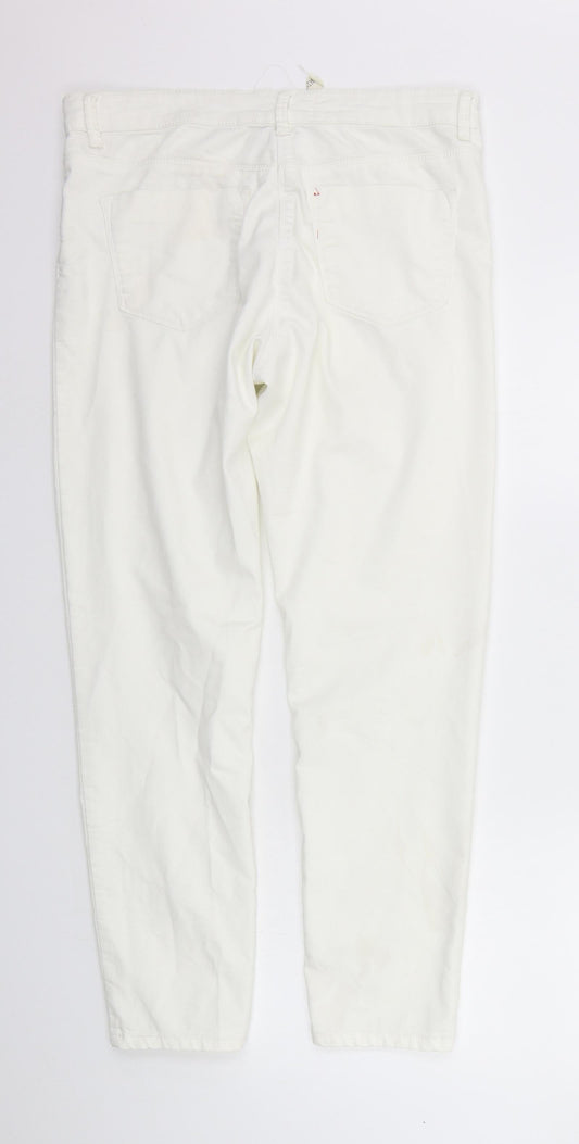 Papaya Womens White   Trousers  Size 12 L26 in