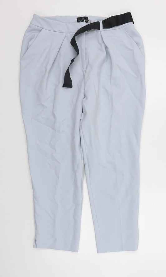 Womens UK Size 12 Topshop Regular Fit  Blue Trousers