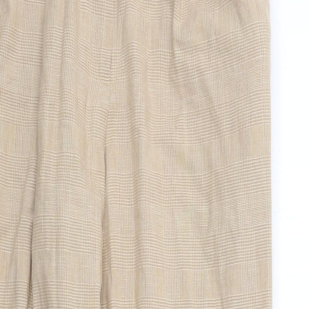 St michael Womens Beige Check  Trousers  Size 16 L26 in