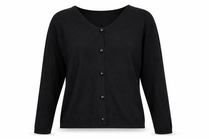 Womens UK Size M ble Black Cardigan Jumper