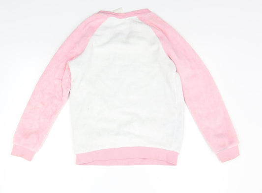 Disney Girls Pink Solid  Top Pyjama Top Size 11-12 Years  - print on front