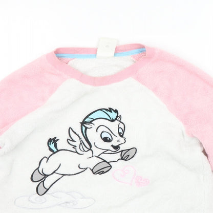 Disney Girls Pink Solid  Top Pyjama Top Size 11-12 Years  - print on front
