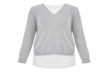 Womens UK Size 12 Atmosphere Grey Pullover Jumper