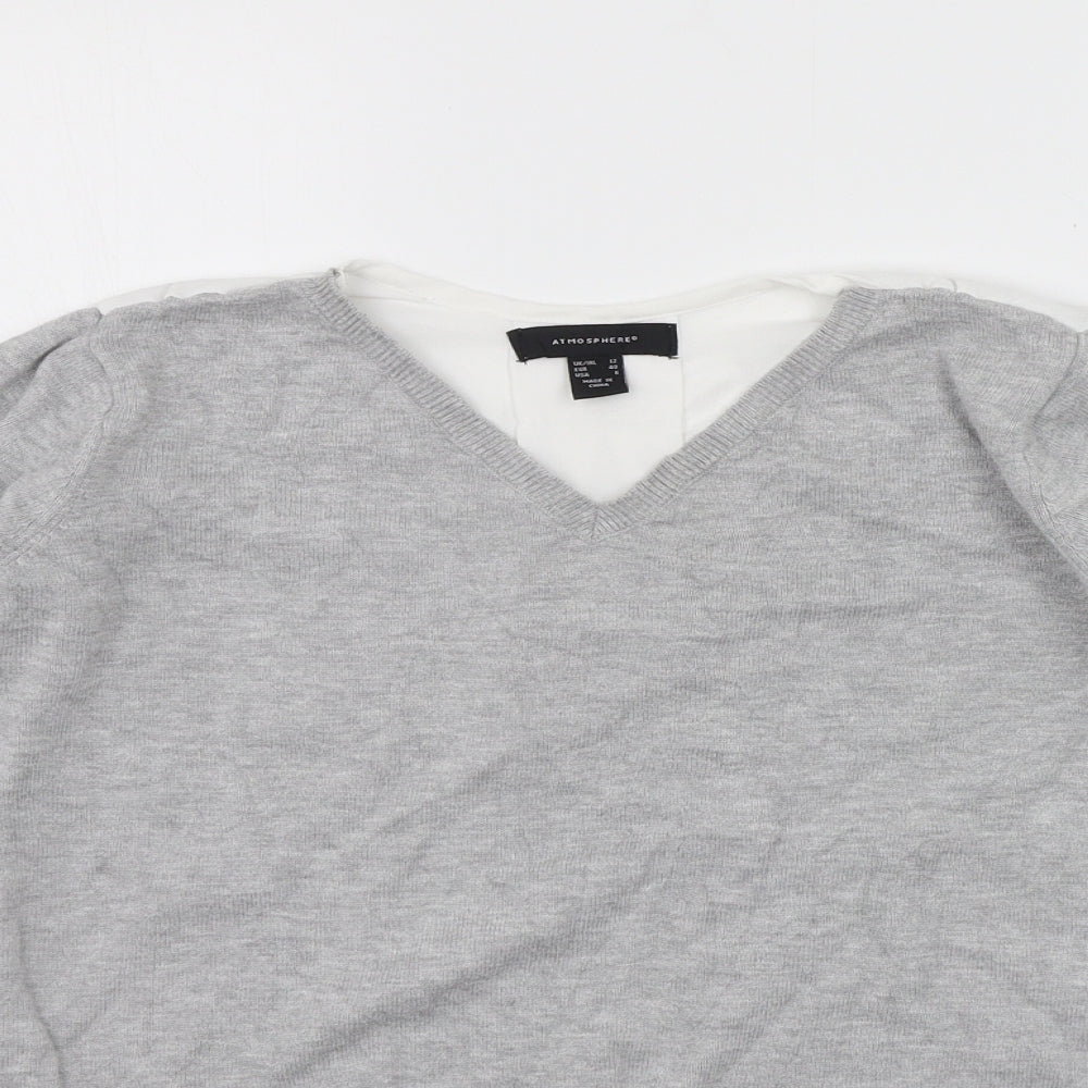 Womens UK Size 12 Atmosphere Grey Pullover Jumper