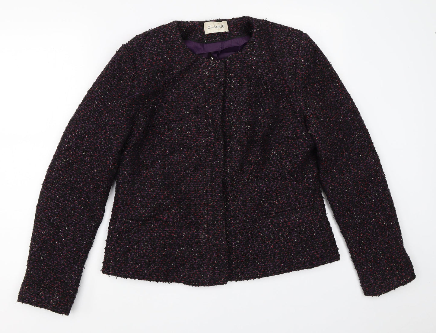 Womens UK Size 12 Marks and Spencer Black Overcoat