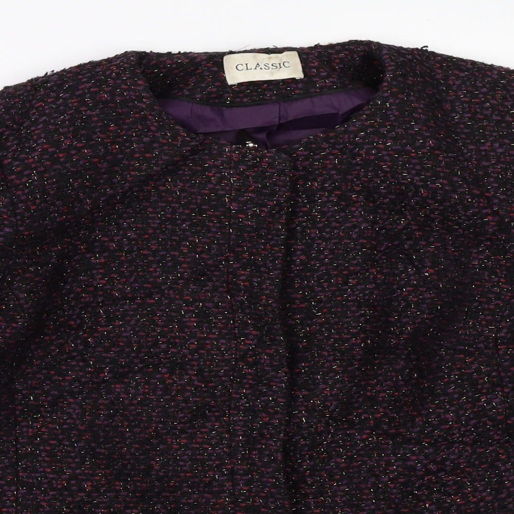 Womens UK Size 12 Marks and Spencer Black Overcoat