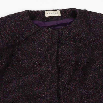 Womens UK Size 12 Marks and Spencer Black Overcoat