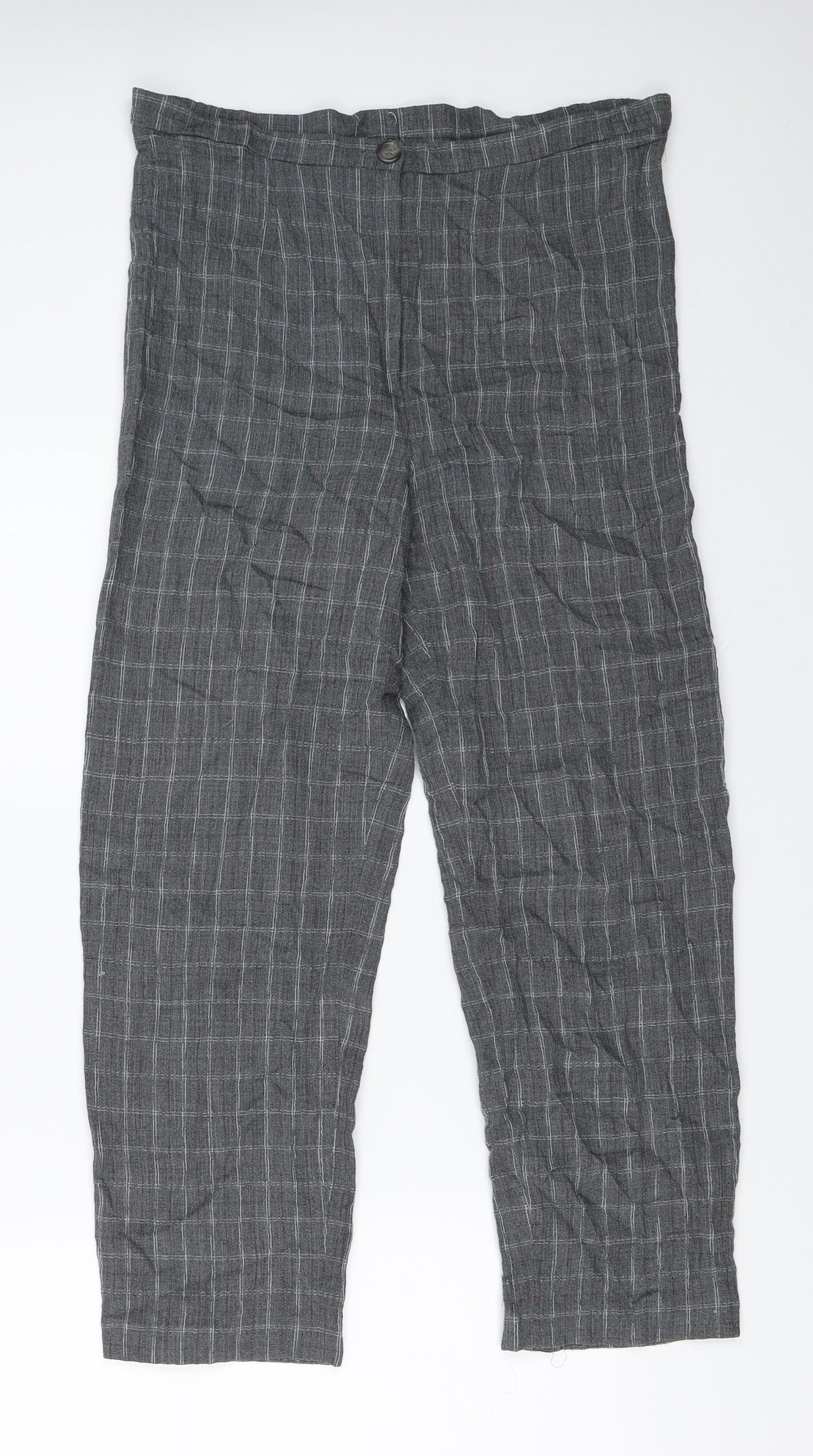 Womens UK Size 30 in Preworn Regular Fit Capri Grey Trousers