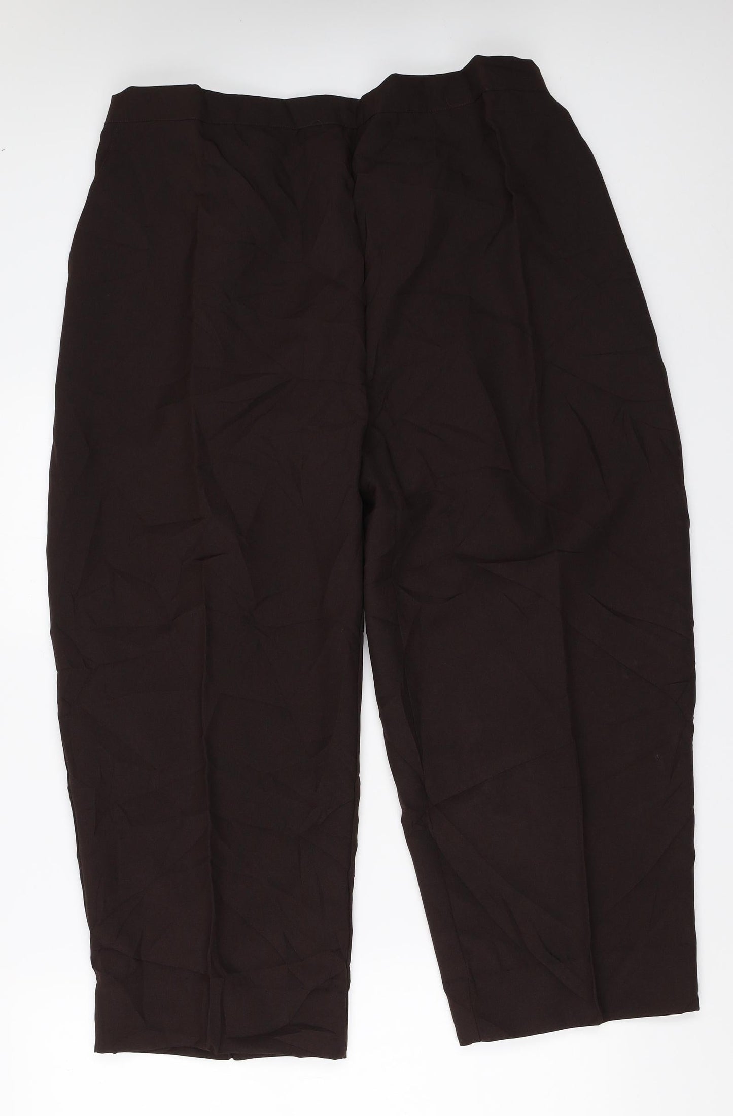 Womens UK Size 24 Preworn Regular Fit  Brown Trousers