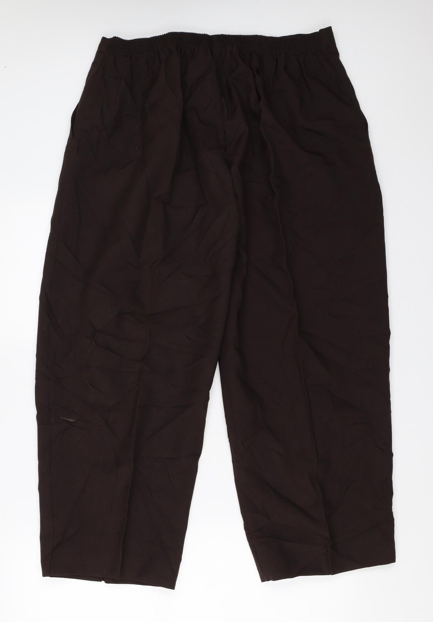 Womens UK Size 24 Preworn Regular Fit  Brown Trousers
