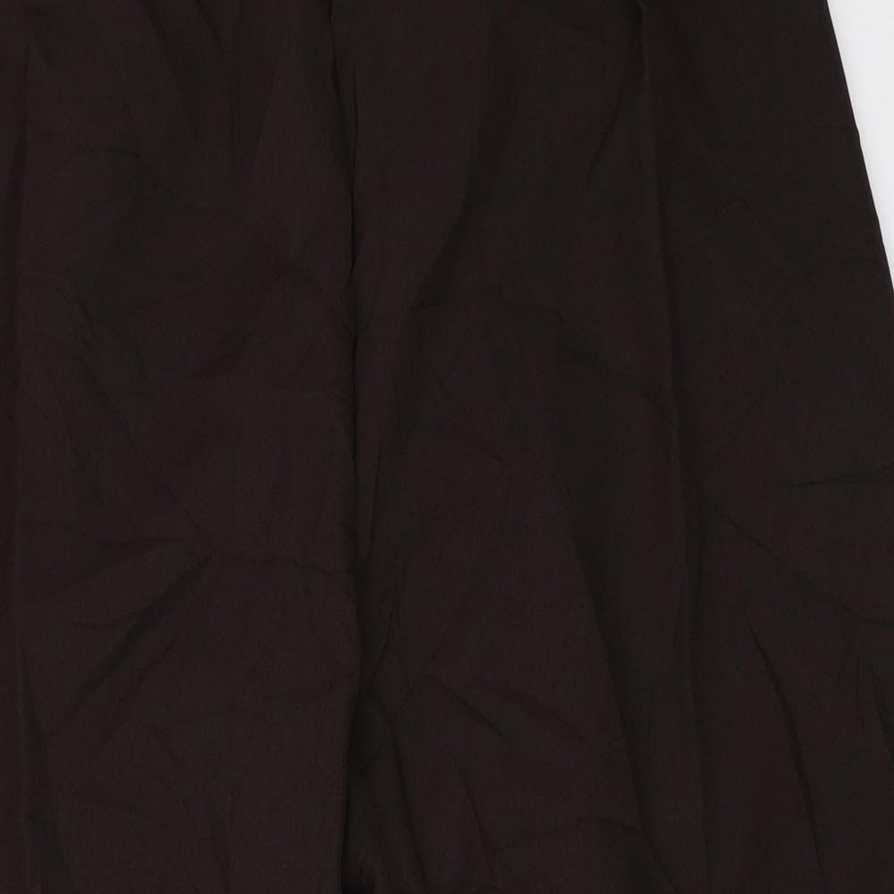 Womens UK Size 24 Preworn Regular Fit  Brown Trousers