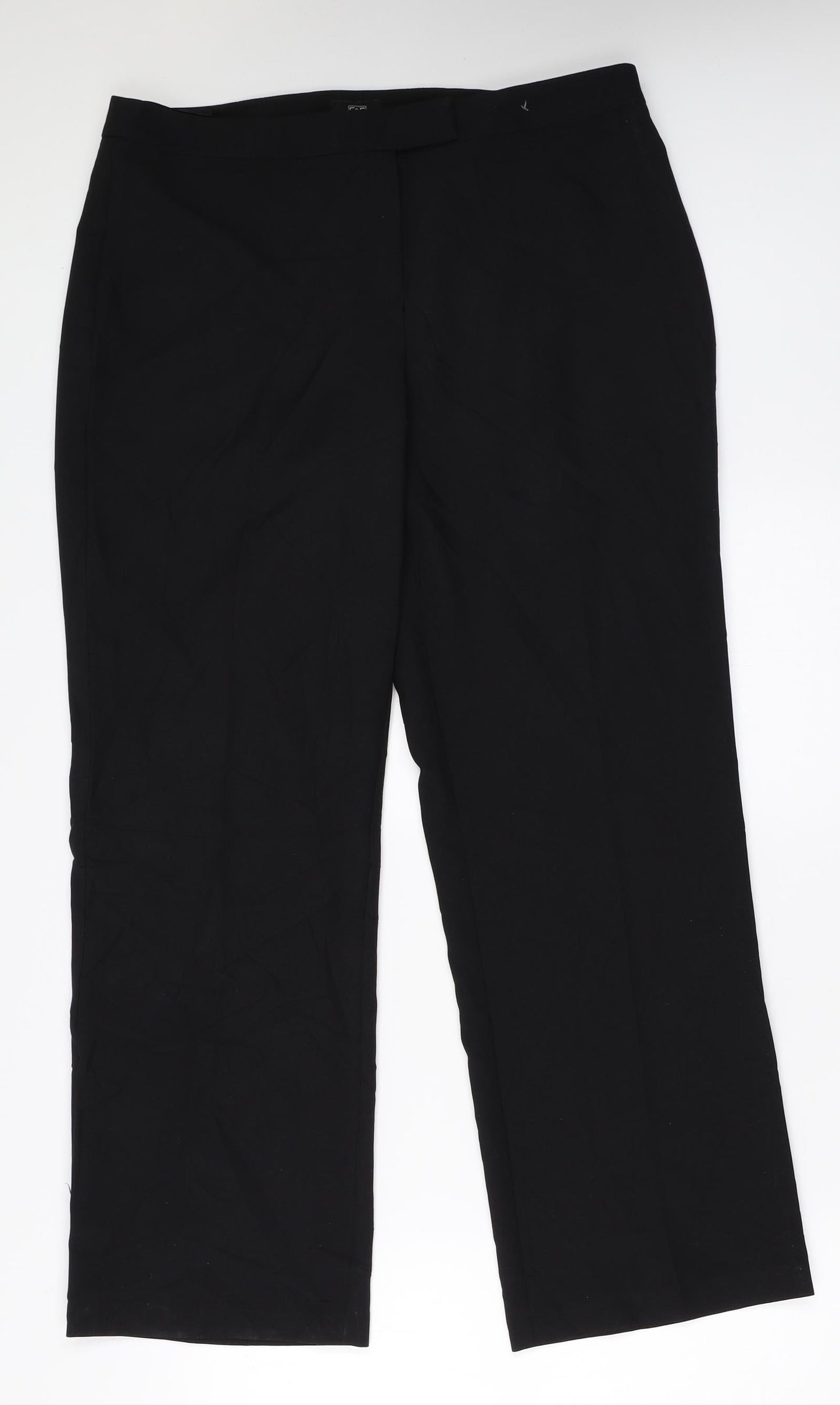 F&F Womens Black   Trousers  Size 12 L27 in