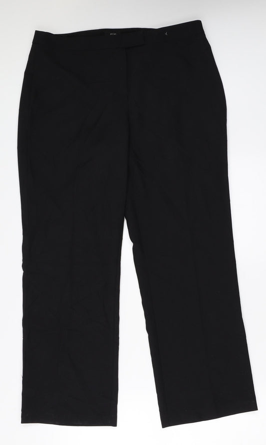 F&F Womens Black   Trousers  Size 12 L27 in