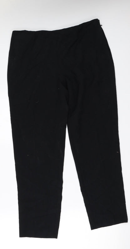 Womens UK Size 14 Marks and Spencer Regular Fit  Black Trousers