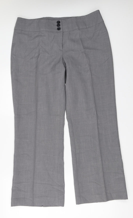 Debenhams Womens Grey   Trousers  Size 16 L29 in