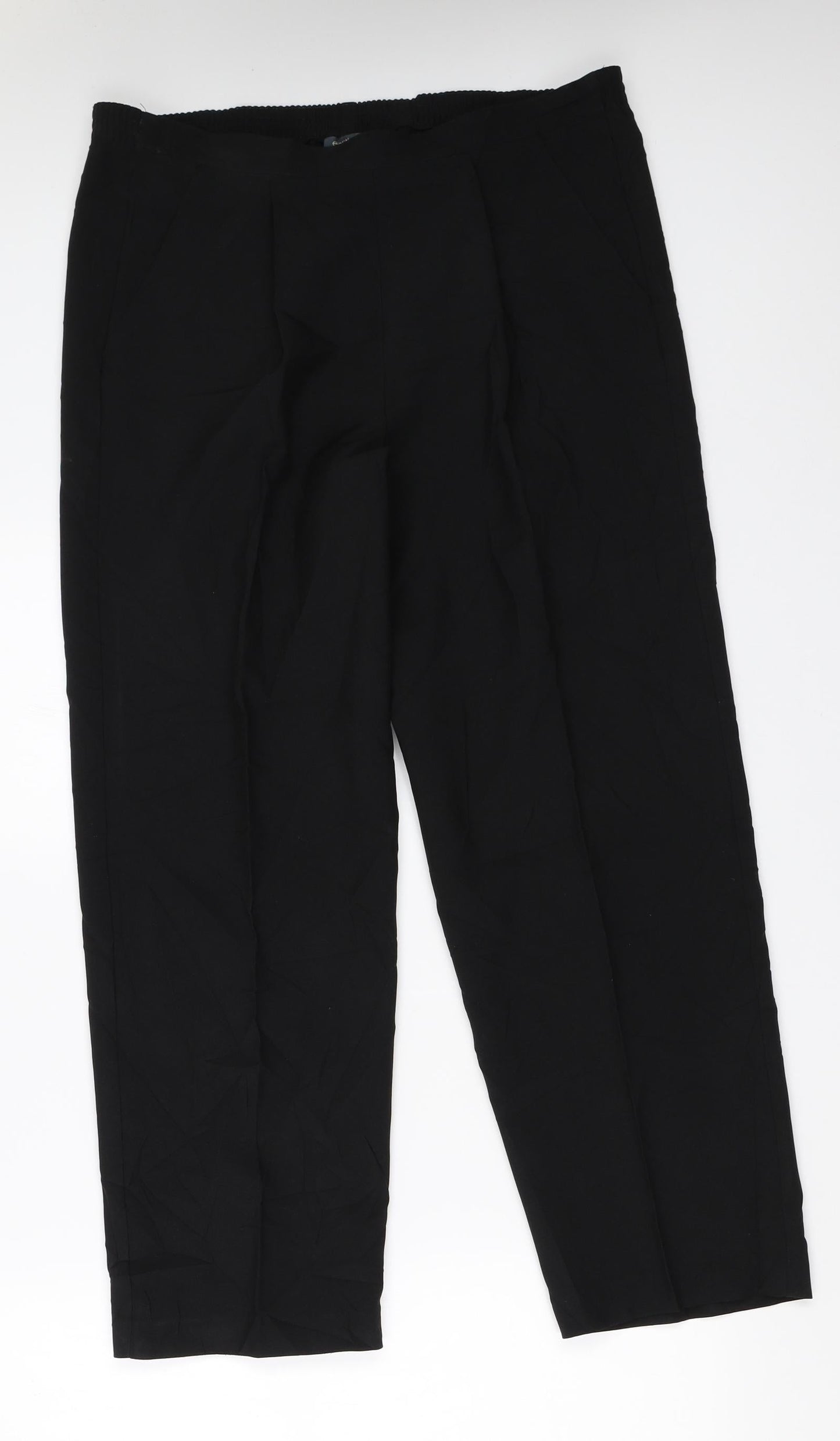 Editions Womens Black   Trousers  Size 12 L26 in