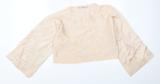 Womens UK Size M Zara Beige Pullover Jumper
