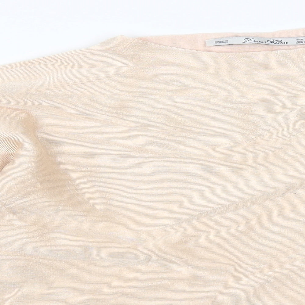 Womens UK Size M Zara Beige Pullover Jumper