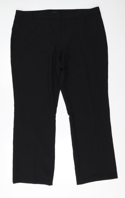 Womens UK Size 40 in F&F Regular Fit  Black Trousers
