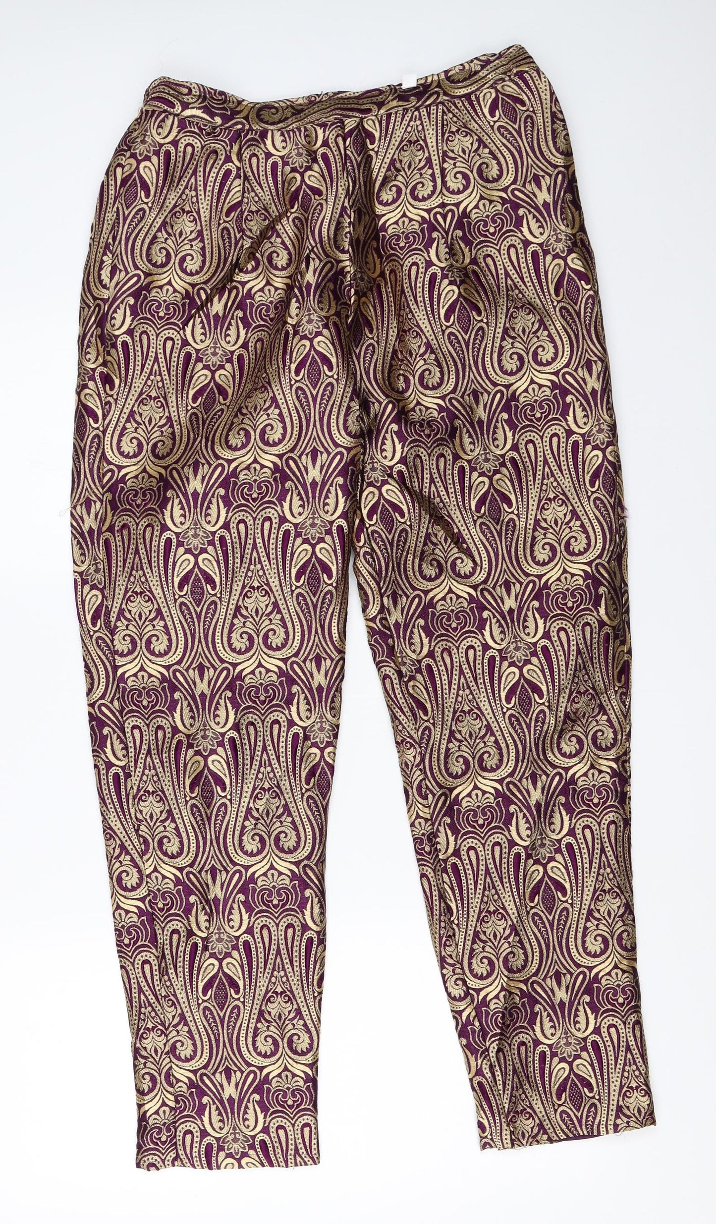 Womens UK Size 40 Preworn Regular Fit  Purple Trousers