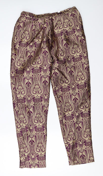 Womens UK Size 40 Preworn Regular Fit  Purple Trousers